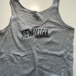 Brandy Melville John Galt Grey New York Tank Top O/S